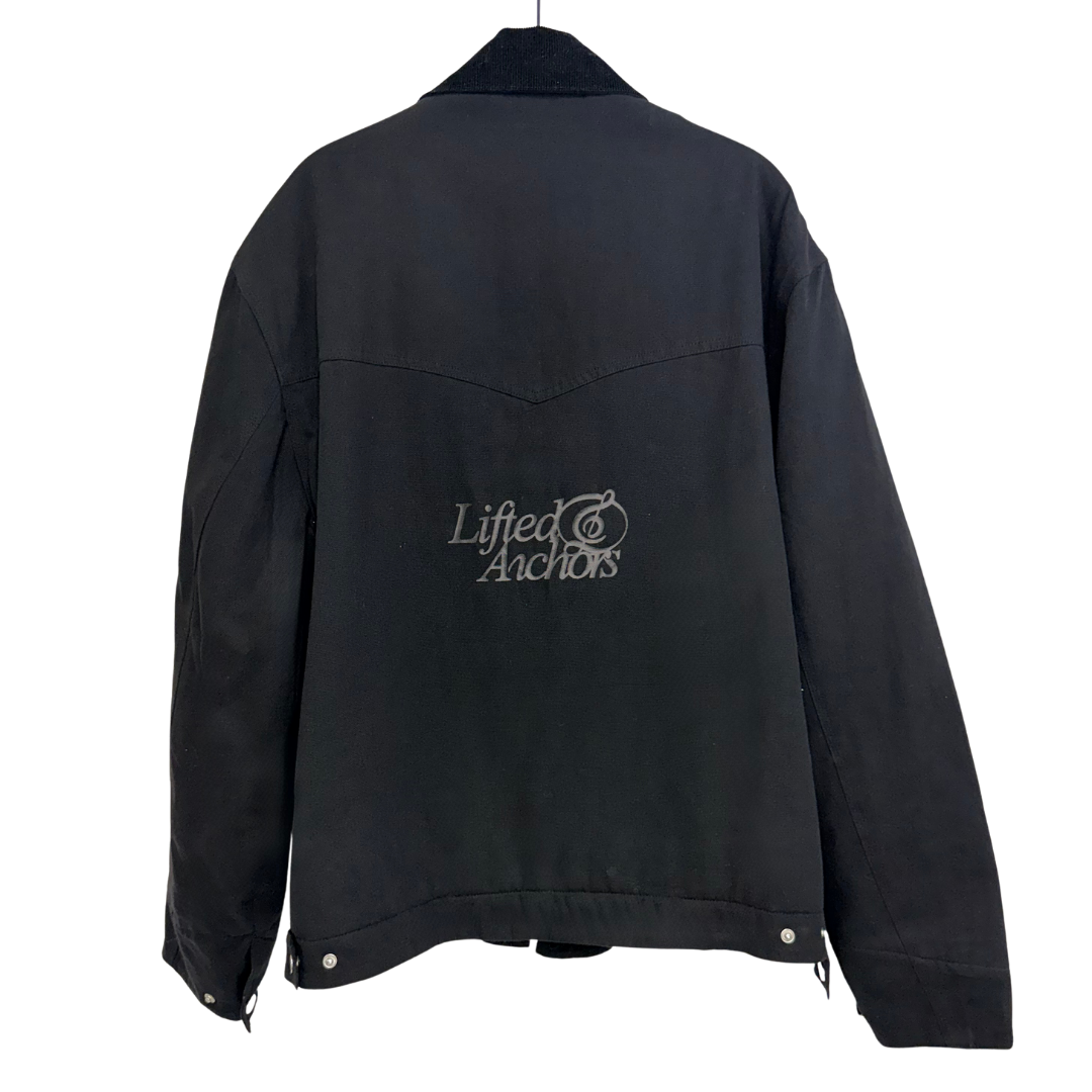 Men's Black Patchwork Jacket