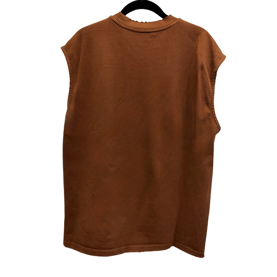 Men's Brown Graphic Tank Top