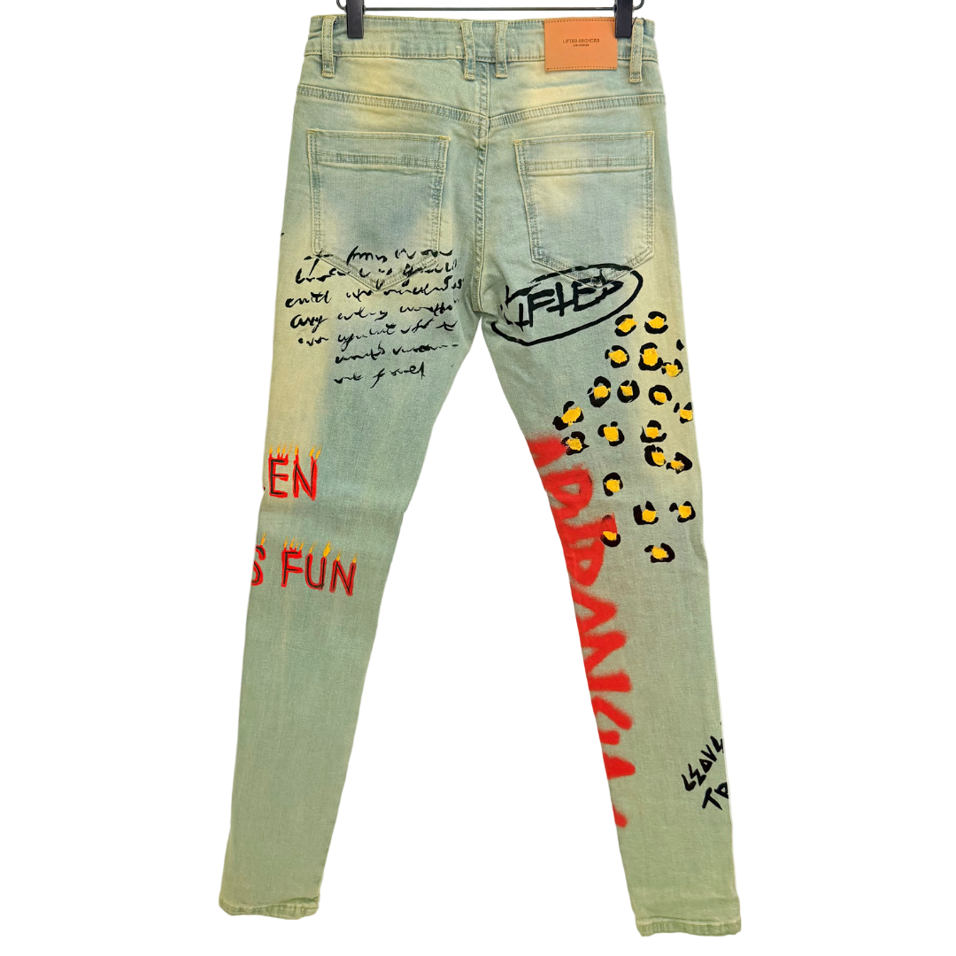Men's Graphic Denim Jeans
