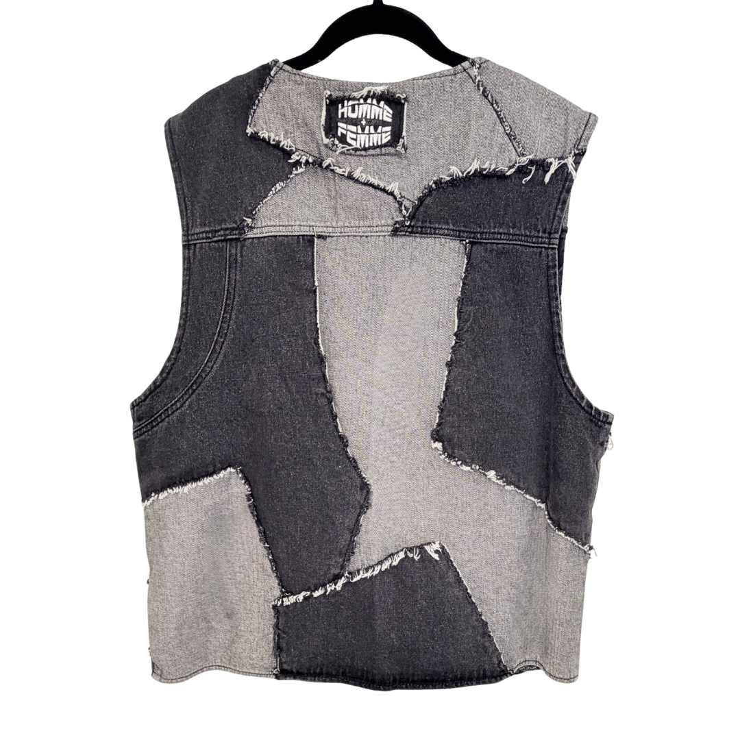 Men’s Patchwork Denim Vest