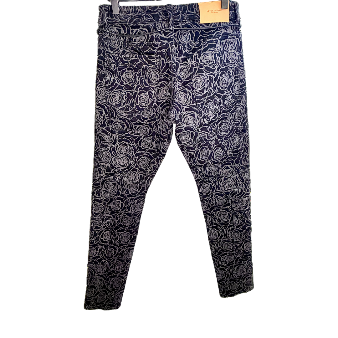 Men's Black Paisley Denim