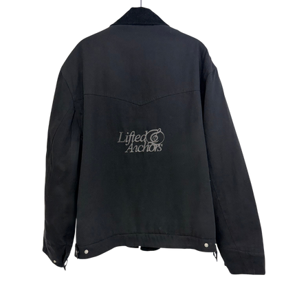 Men's Black Patchwork Jacket