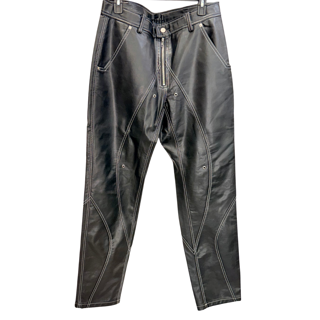 Men's Black Leather Pants
