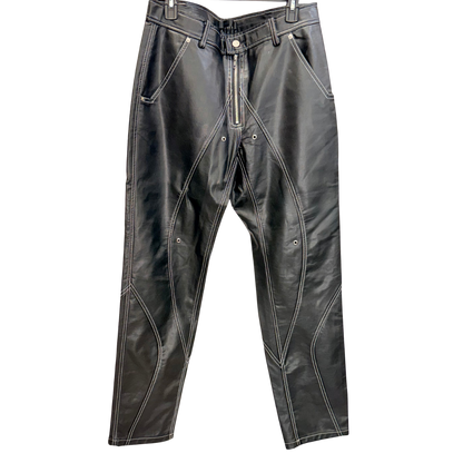 Men's Black Leather Pants