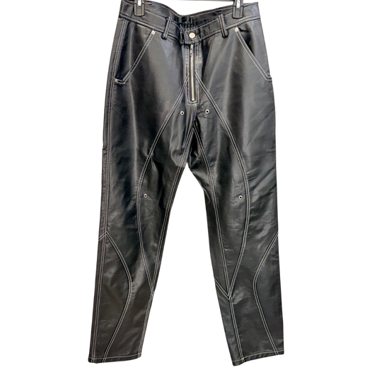 Men's Black Leather Pants