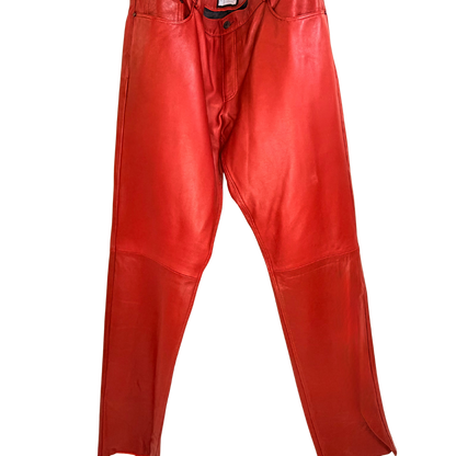 Men’s Red Leather Pants