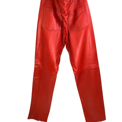 Men’s Red Leather Pants