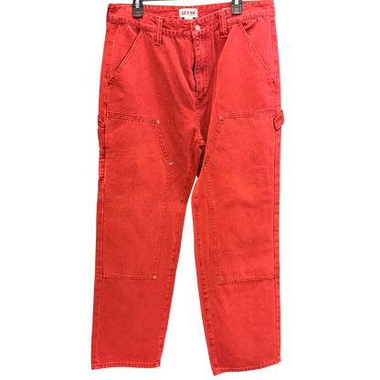 Men's Red Guess Cargo Pants