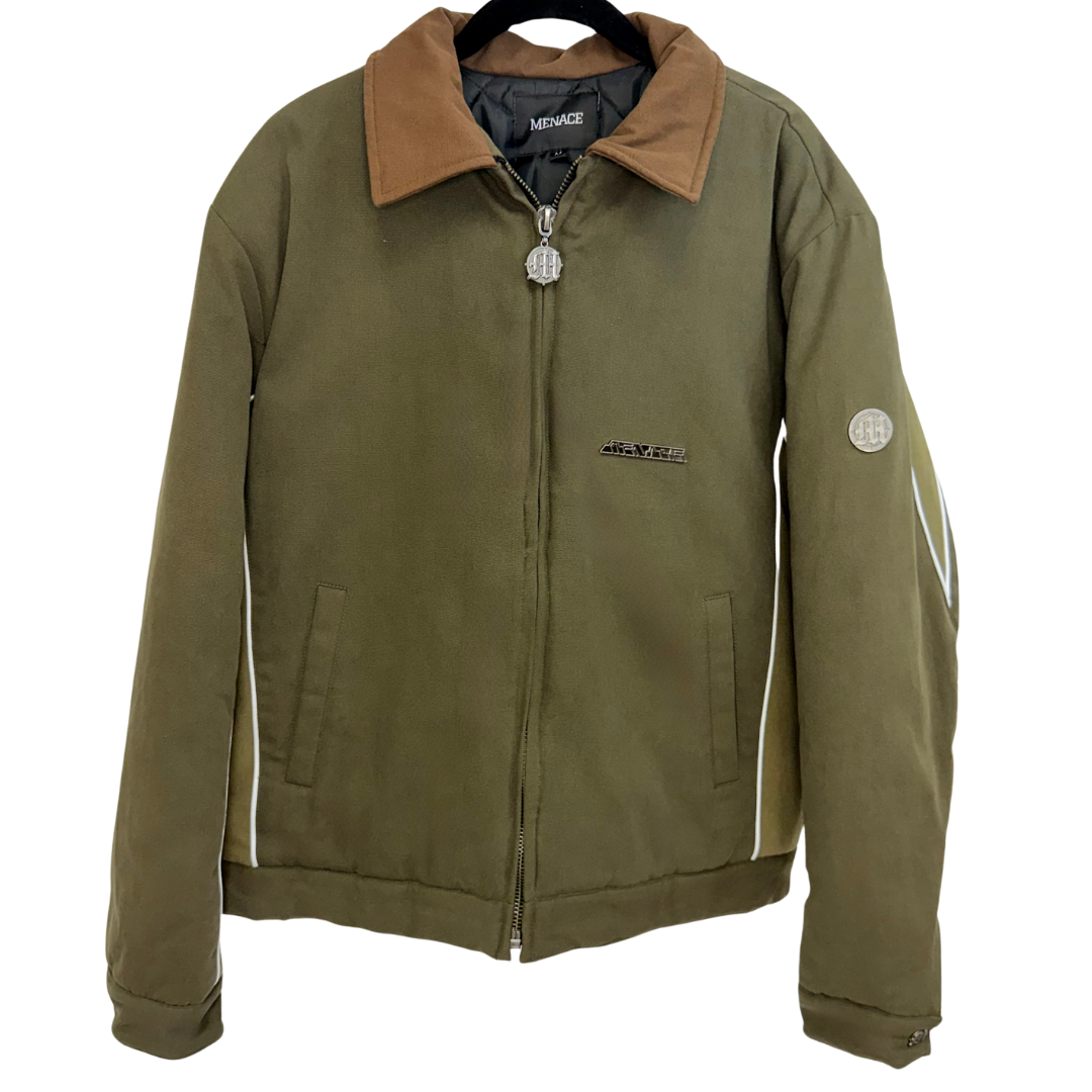 Men's Olive Green Puffer Jacket