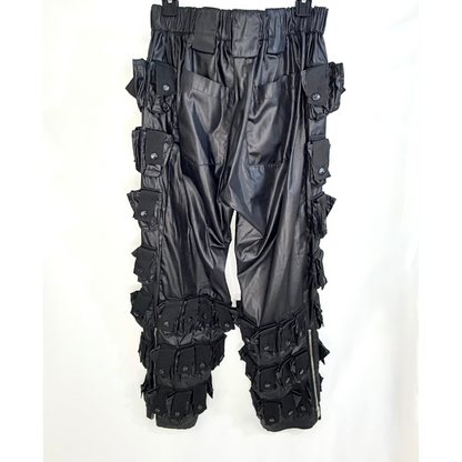 Men’s Black Leather Pocket Pants