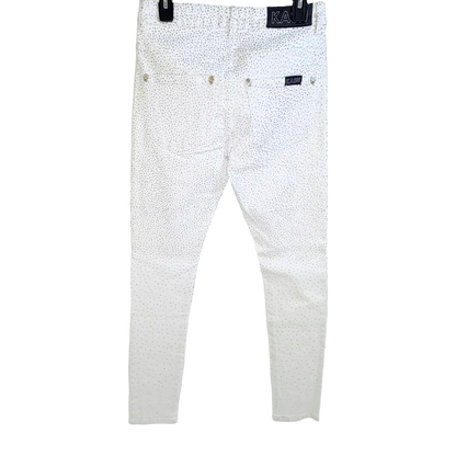 Men’s White Bedazzled Denim