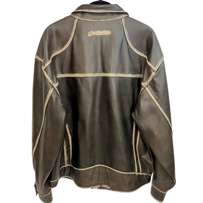 Men's Lined Brown Leather Jacket