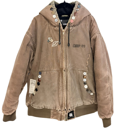 Men's Brown Puffer Jacket