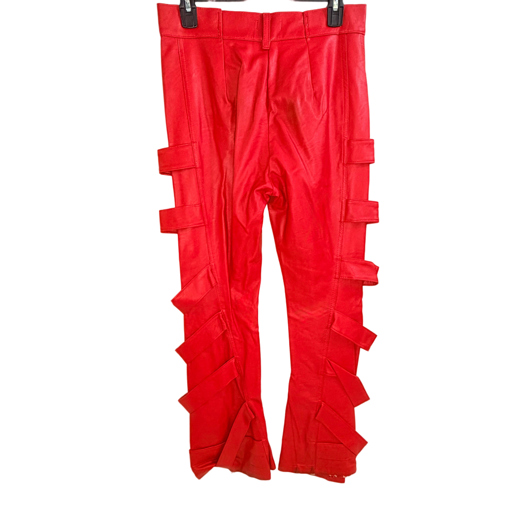 Men's Red Leather Pants