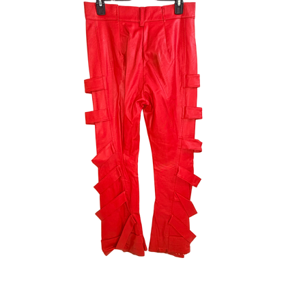 Men's Red Leather Pants