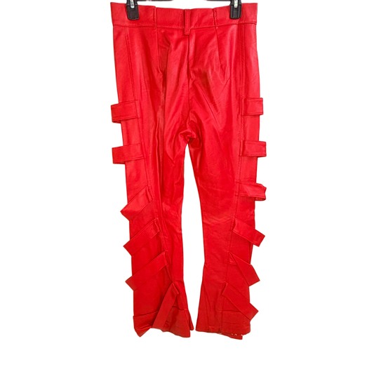 Men's Red Leather Pants