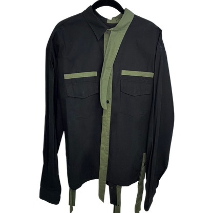 Men's Black Collarless Top