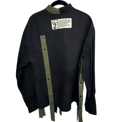 Men's Black Collarless Top