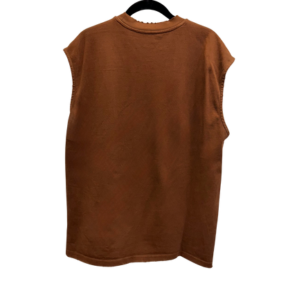 Men's Brown Graphic Tank Top