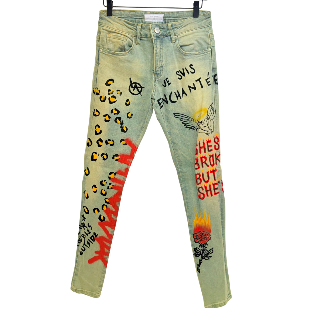 Men's Graphic Denim Jeans