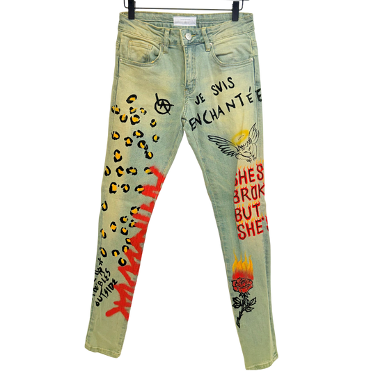 Men's Graphic Denim Jeans