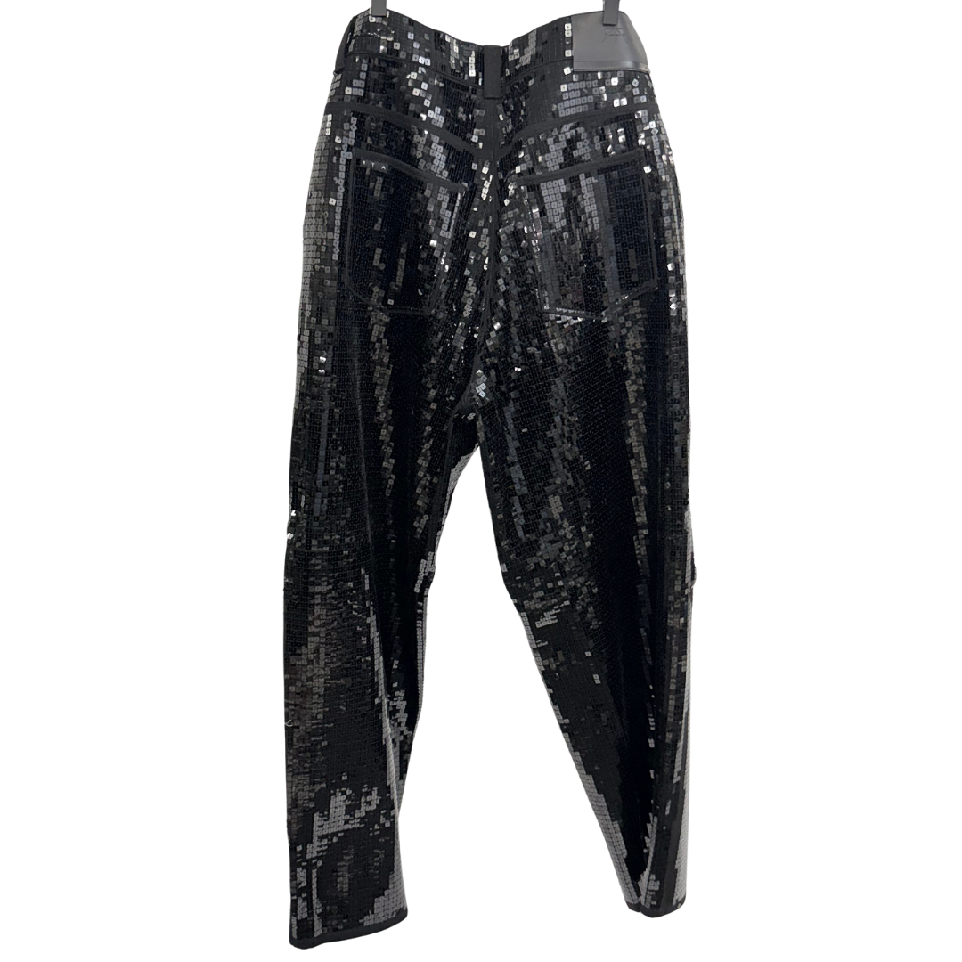 Men's Black Glitter Pants
