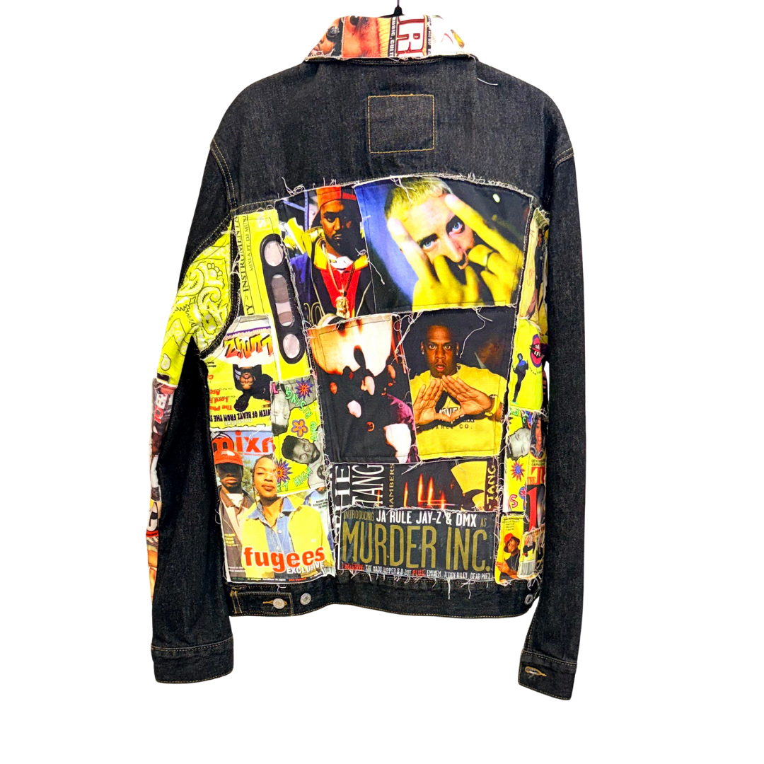 Men's Custom Vintage Black Denim Jacket