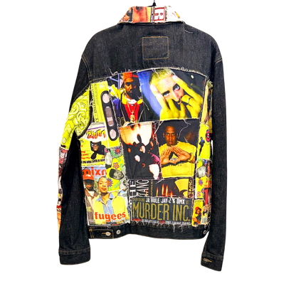 Men's Custom Vintage Black Denim Jacket