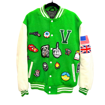 Men's Custom Green Varsity Jacket