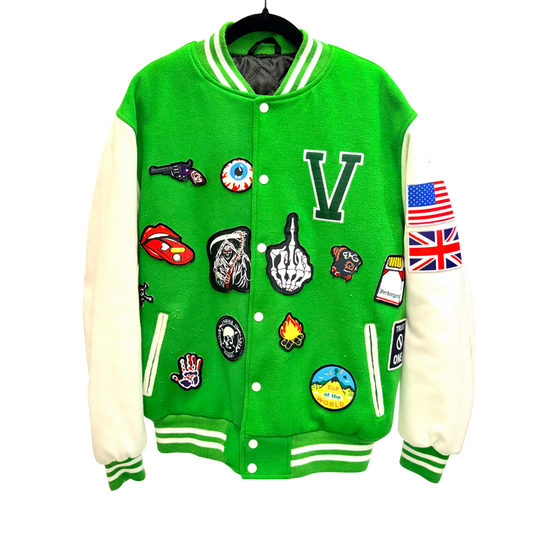 Men's Custom Green Varsity Jacket
