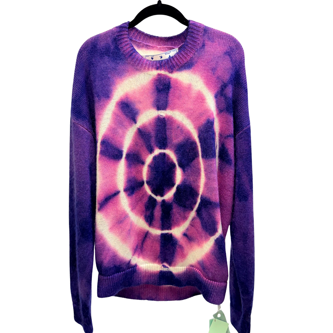 Men's Off White Purple Sweater