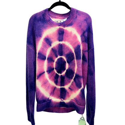 Men's Off White Purple Sweater