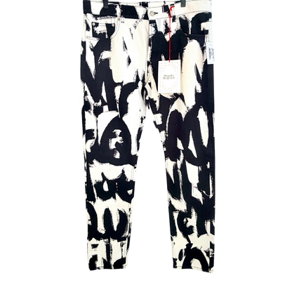Men's Alexander McQueen White & Black Denim