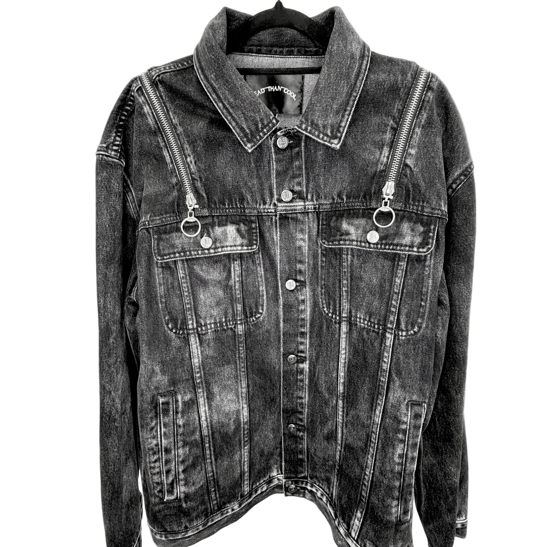 Men’s black dead than cool zip jacket