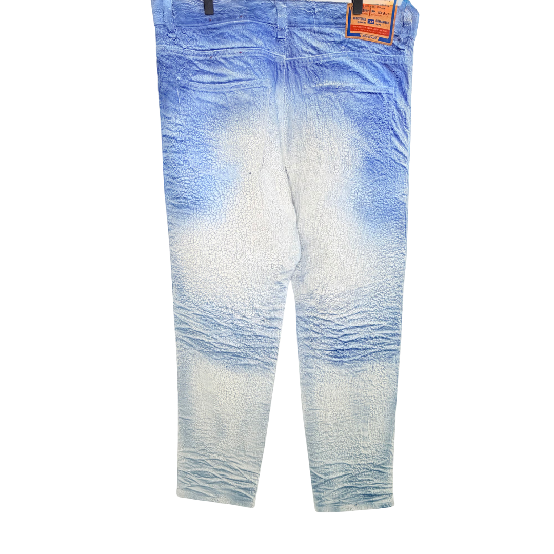 Men's Diesel Blue Crackle Pants SS23