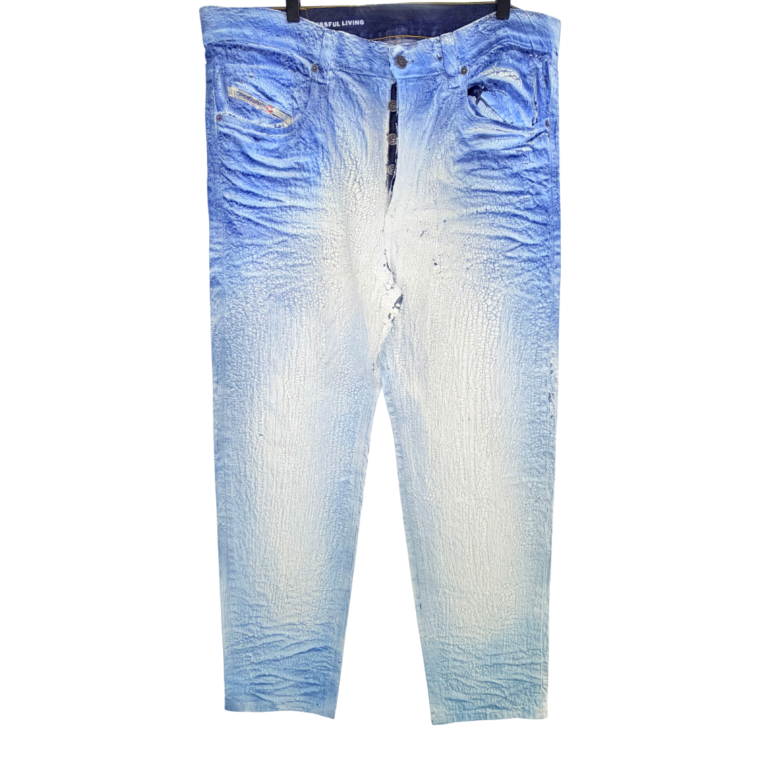 Men's Diesel Blue Crackle Pants SS23