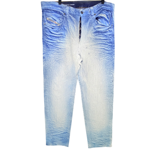Men's Diesel Blue Crackle Pants SS23