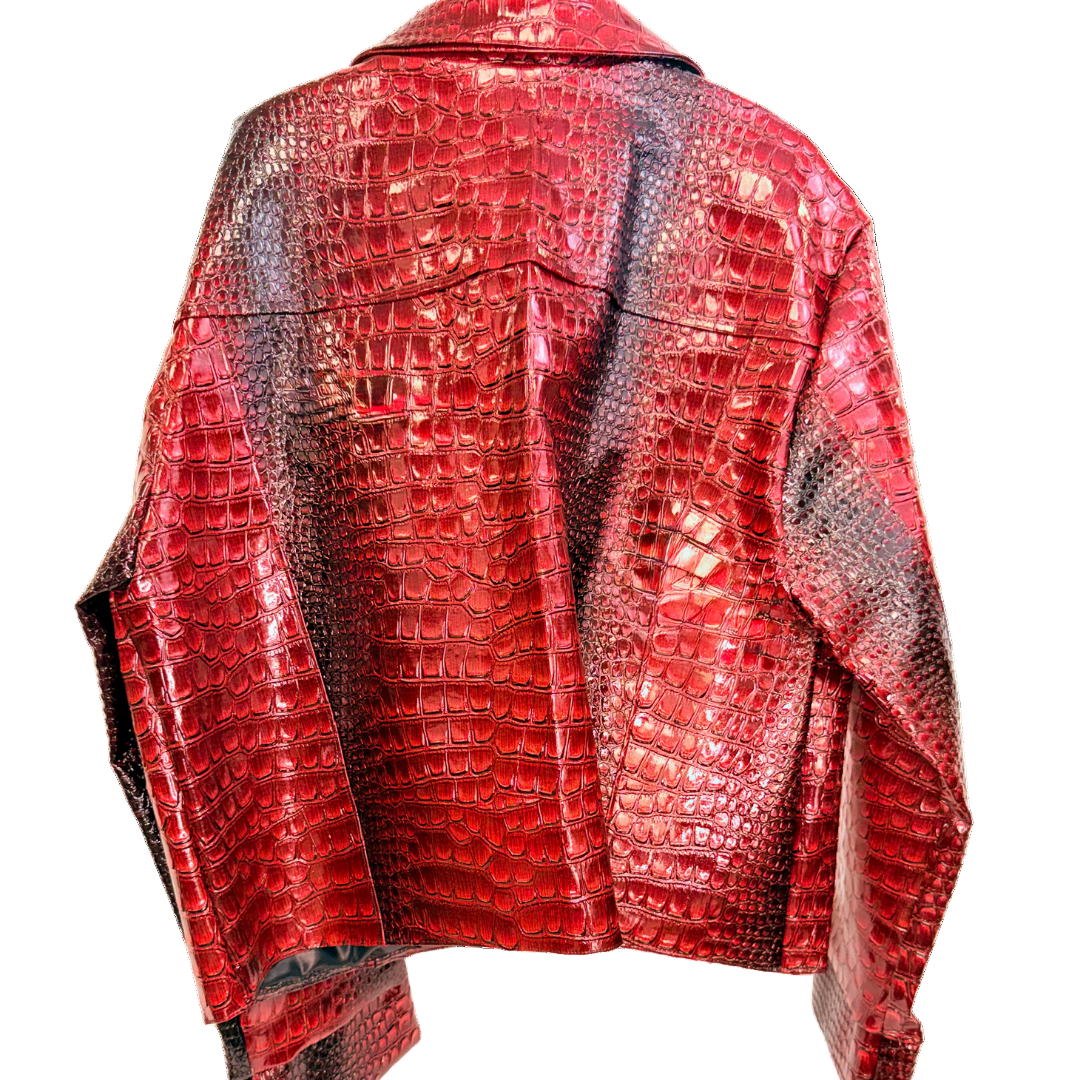Men's Custom Red Crocodile Jacket