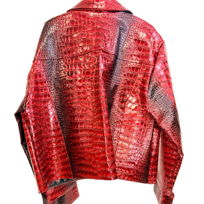 Men's Custom Red Crocodile Jacket