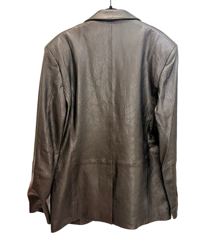 Men's RTA Black Leather Blazer