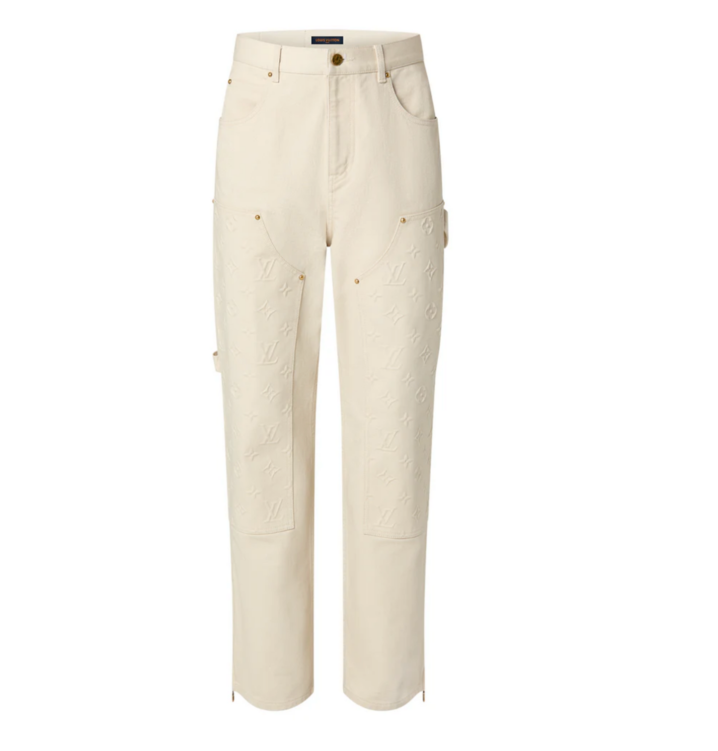 Louis Vuitton Cream Carpenter Jeans FW22