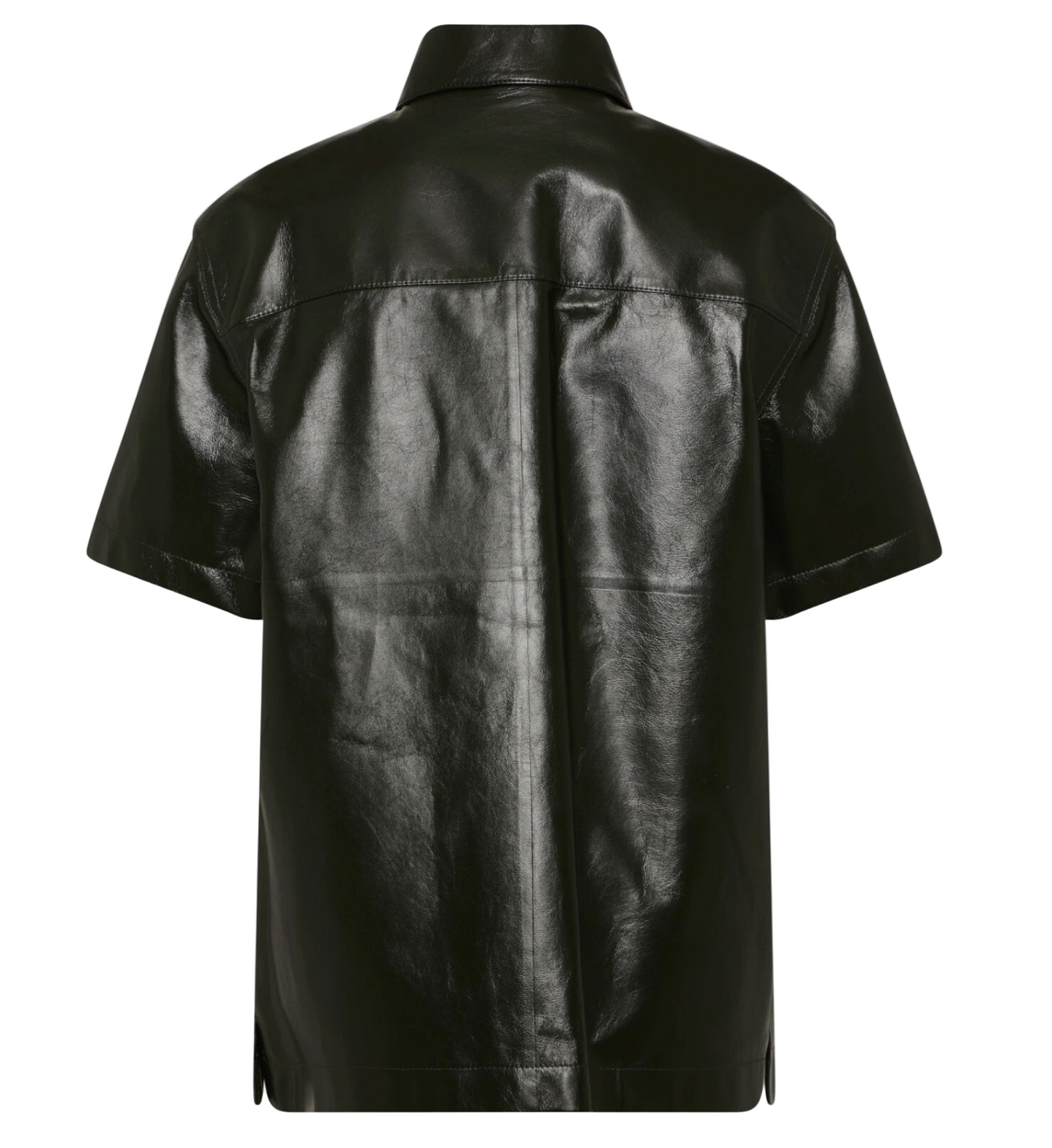 Men's Green Leather Bottega Veneta Archive Button Up