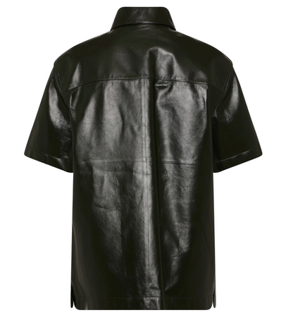 Men's Green Leather Bottega Veneta Archive Button Up