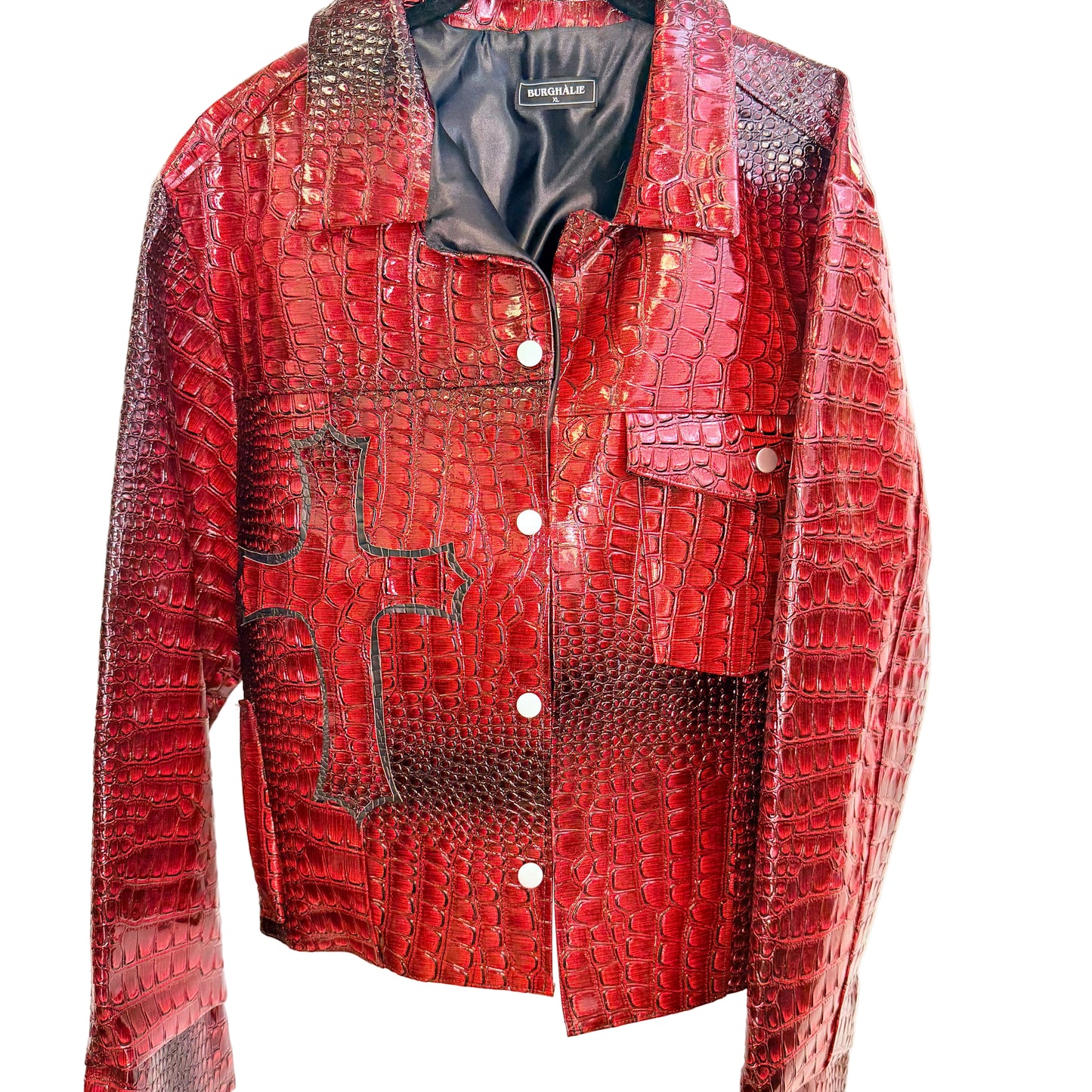 Men's Custom Red Crocodile Jacket